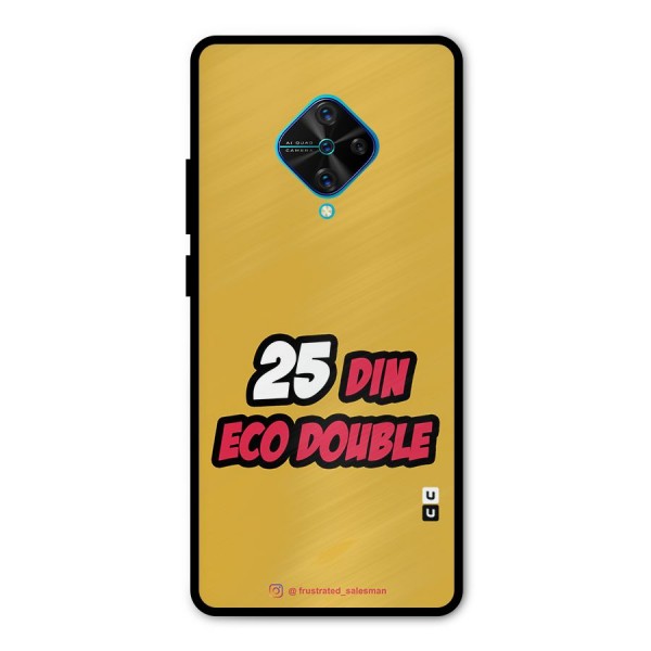 25 Din Eco Double Mustard Yellow Metal Back Case for Vivo S1 Pro