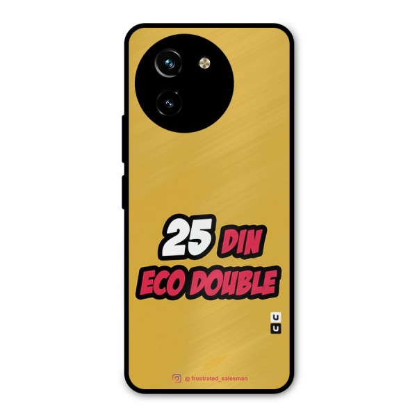 25 Din Eco Double Mustard Yellow Metal Back Case for Vivo Y200i