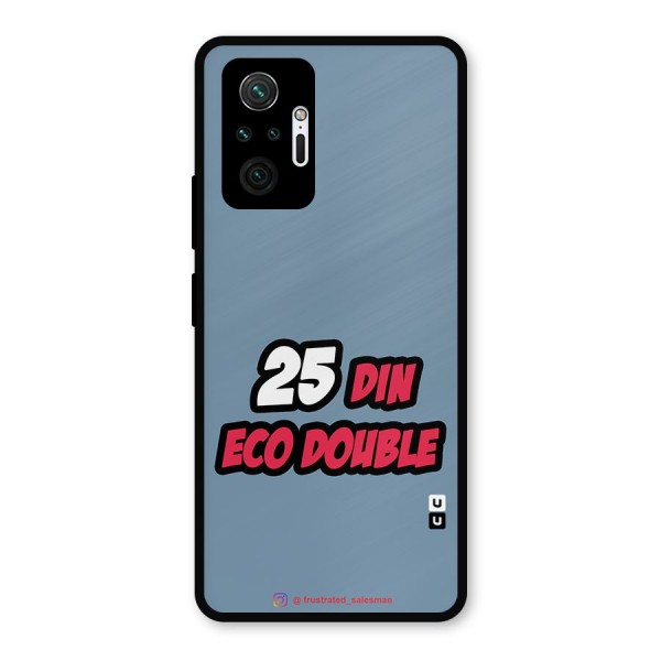 25 Din Eco Double SteelBlue Metal Back Case for Redmi Note 10 Pro