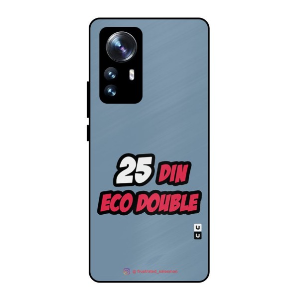 25 Din Eco Double SteelBlue Metal Back Case for Xiaomi 12 Pro