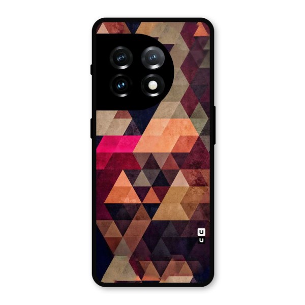 Abstract Beauty Triangles Metal Back Case for OnePlus 11