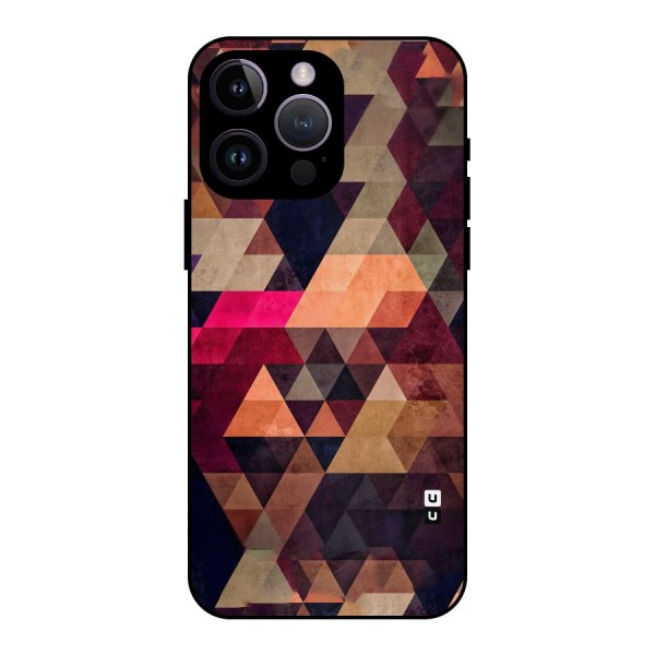 Abstract Beauty Triangles Metal Back Case for iPhone 14 Pro Max