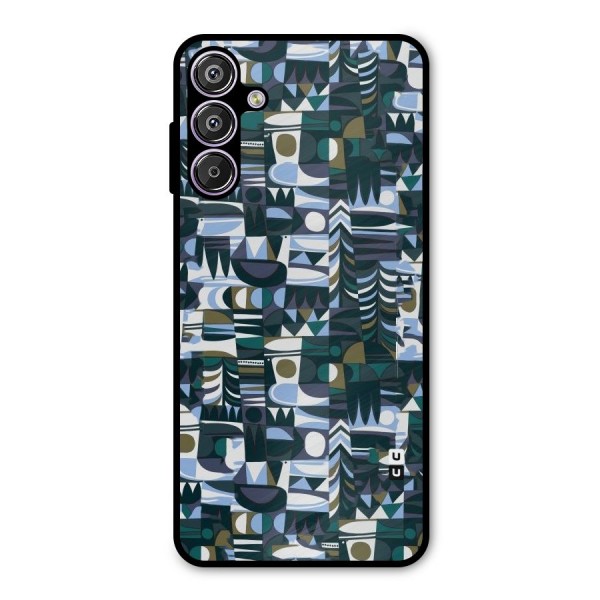 Abstract Blues Metal Back Case for Galaxy F15