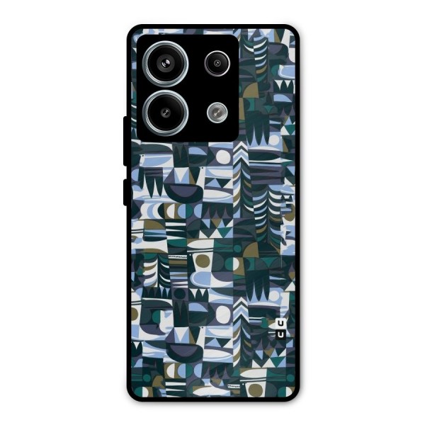 Abstract Blues Metal Back Case for Redmi Note 13 Pro 5G