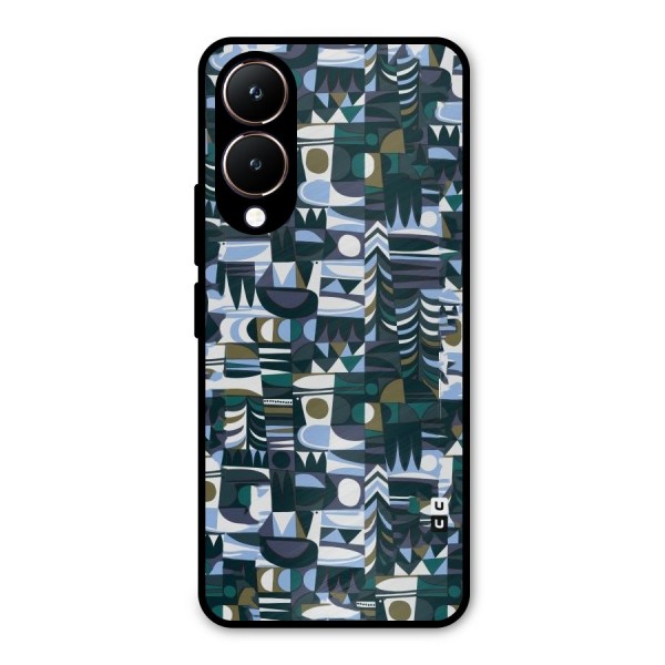 Abstract Blues Metal Back Case for Vivo Y28