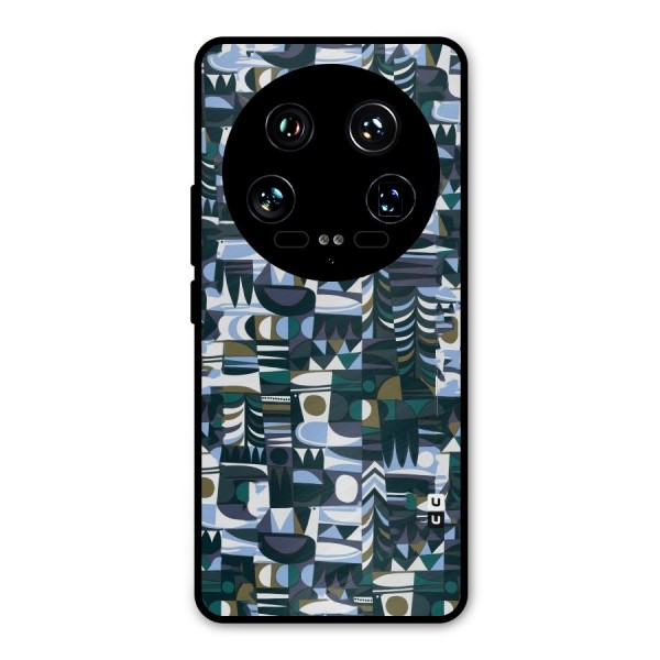 Abstract Blues Metal Back Case for Xiaomi 14 Ultra
