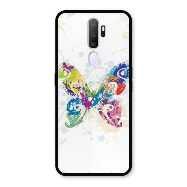 Abstract Butterfly Metal Back Case for Oppo A9 (2020)
