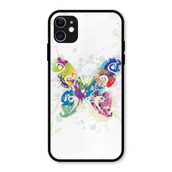 Abstract Butterfly Metal Back Case for iPhone 11