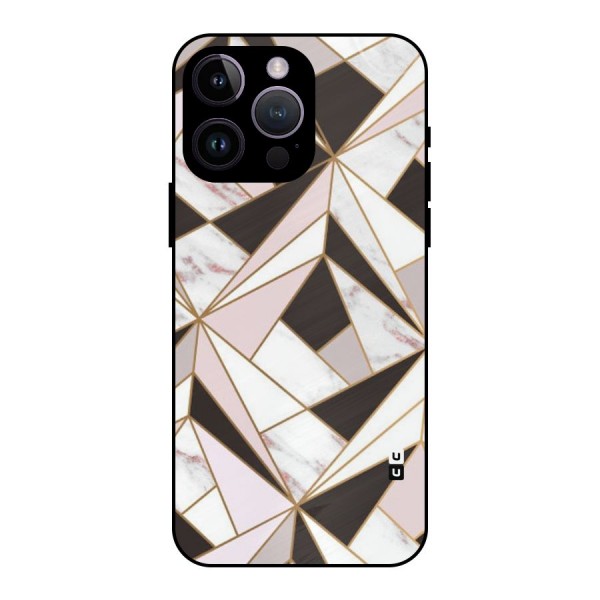 Abstract Corners Metal Back Case for iPhone 14 Pro Max