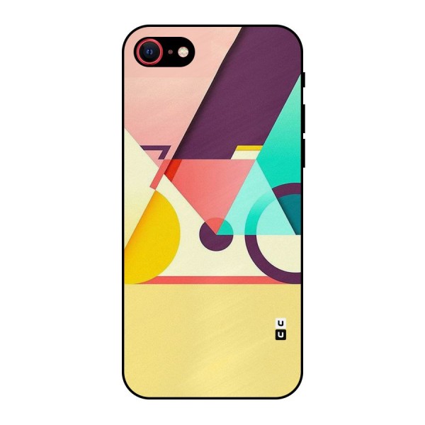 Abstract Cycle Metal Back Case for iPhone 8