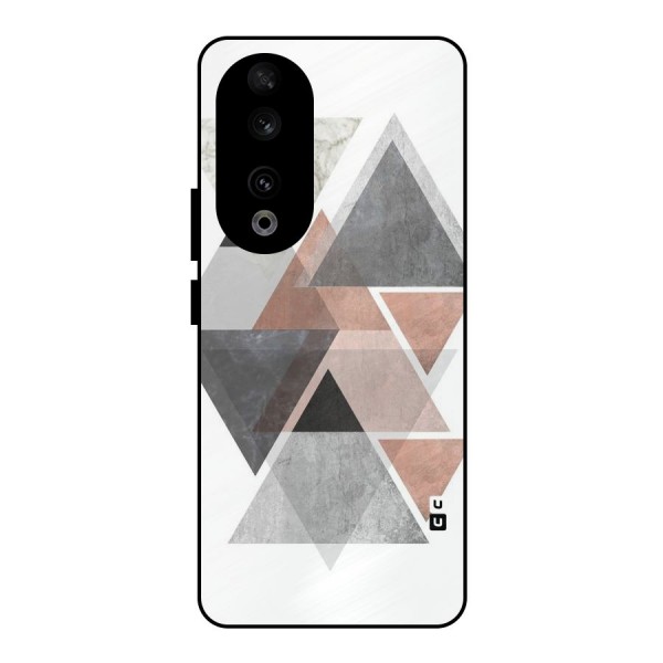 Abstract Diamond Pink Design Metal Back Case for Honor 90