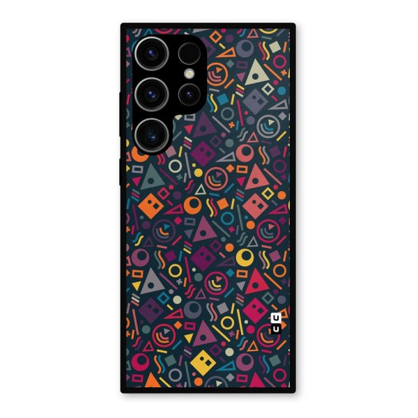 Abstract Figures Metal Back Case for Galaxy S23 Ultra
