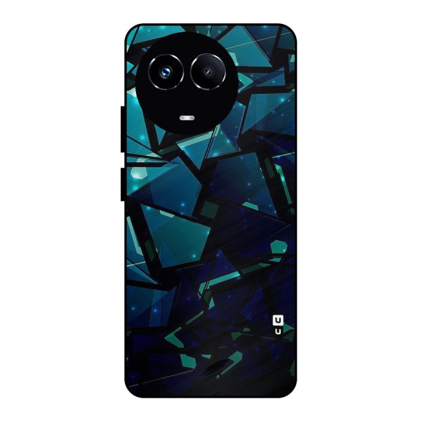 Abstract Glass Design Metal Back Case for Realme 11 5G