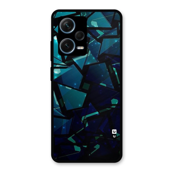 Abstract Glass Design Metal Back Case for Redmi Note 12 Pro Plus 5G