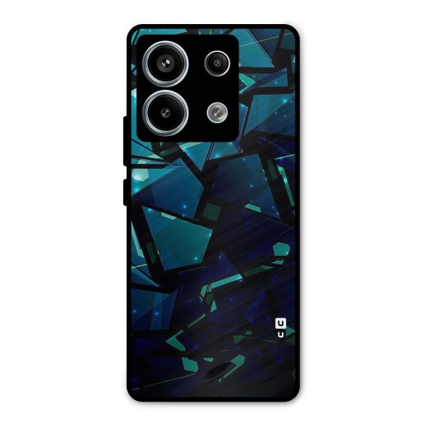 Abstract Glass Design Metal Back Case for Redmi Note 13 Pro 5G