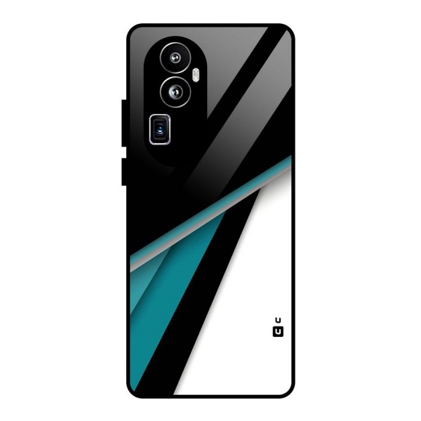 Abstract Lines Of Blue Glass Back Case for Oppo Reno10 Pro Plus