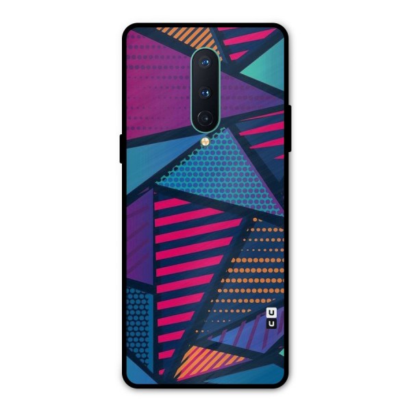Abstract Lines Polka Metal Back Case for OnePlus 8