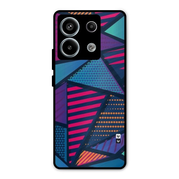 Abstract Lines Polka Metal Back Case for Redmi Note 13 Pro 5G