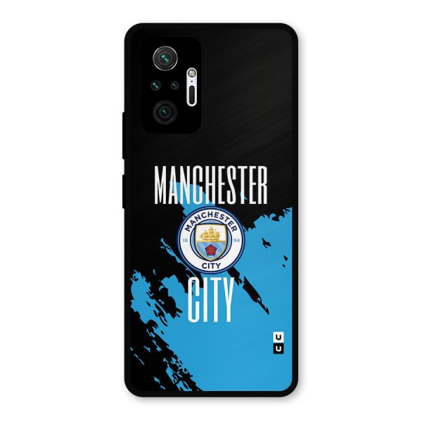Abstract Manchester Metal Back Case for Redmi Note 10 Pro