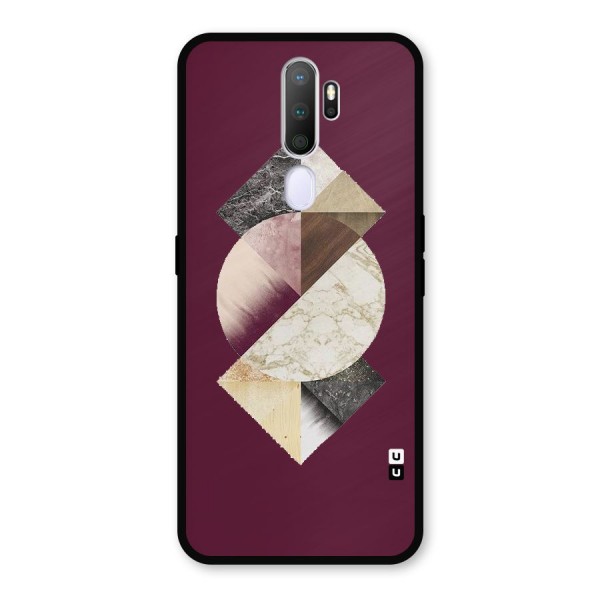 Abstract Marble Pattern Metal Back Case for Oppo A9 (2020)