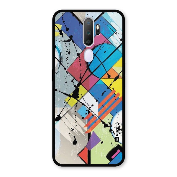 Abstract Paint Shape Metal Back Case for Oppo A9 (2020)