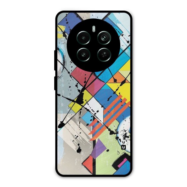 Abstract Paint Shape Metal Back Case for Realme 12 Plus