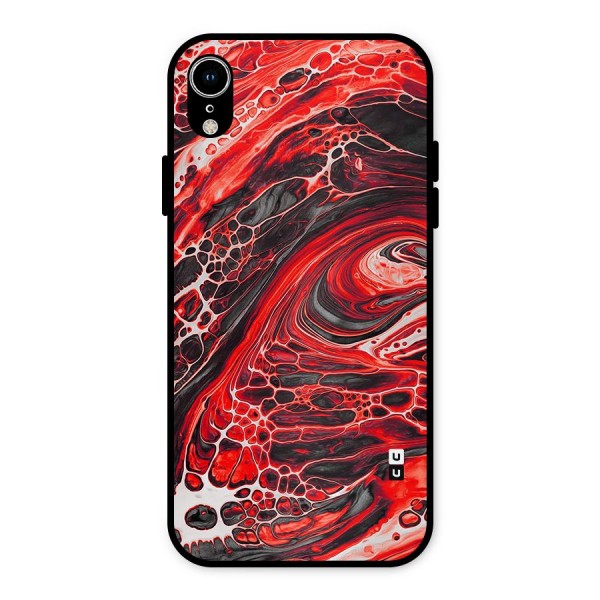 Abstract Pattern Gradient Marbled Metal Back Case for iPhone XR