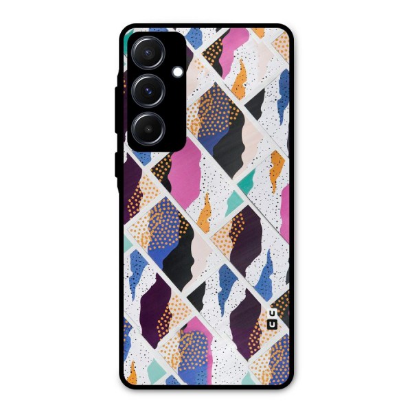 Abstract Polka Metal Back Case for Galaxy A55