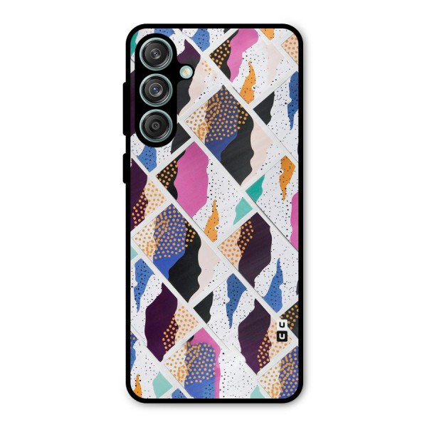 Abstract Polka Metal Back Case for Galaxy M55 5G