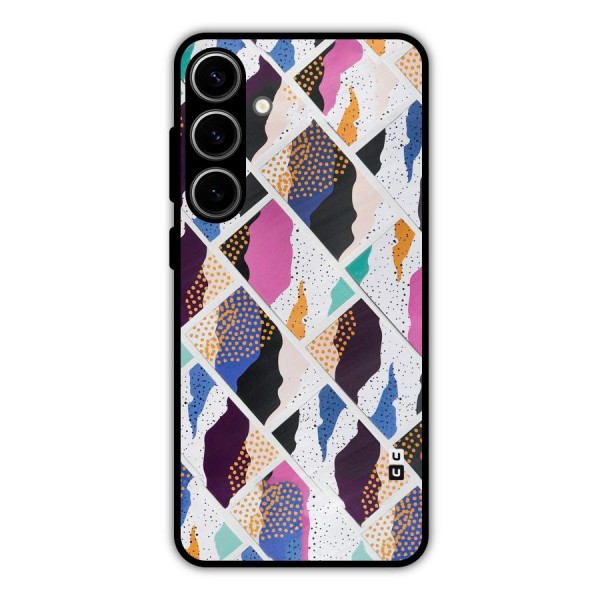 Abstract Polka Metal Back Case for Galaxy S24 Plus