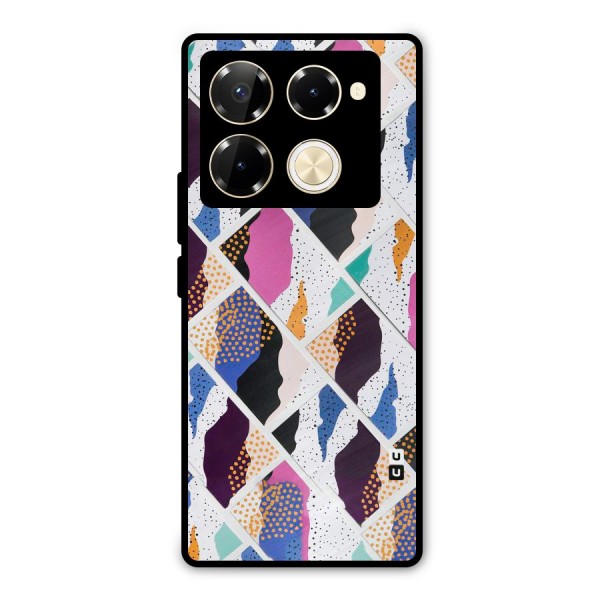 Abstract Polka Metal Back Case for Infinix Note 40 Pro