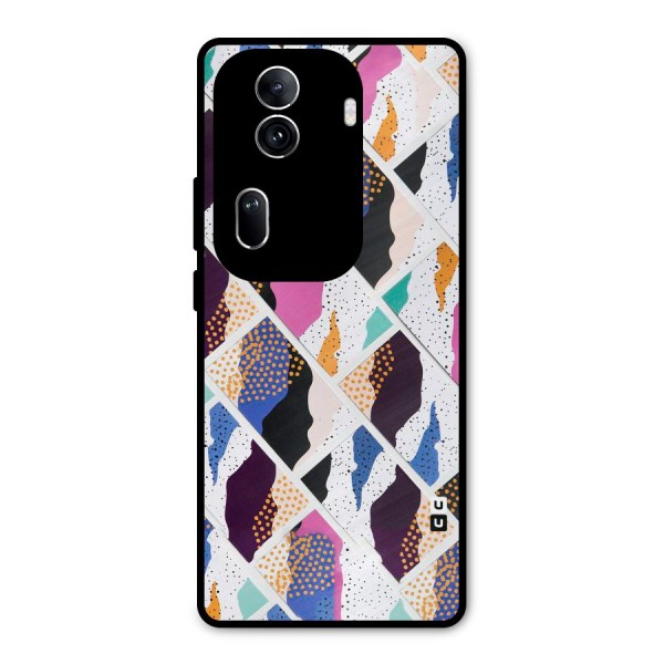 Abstract Polka Metal Back Case for Oppo Reno11 Pro 5G