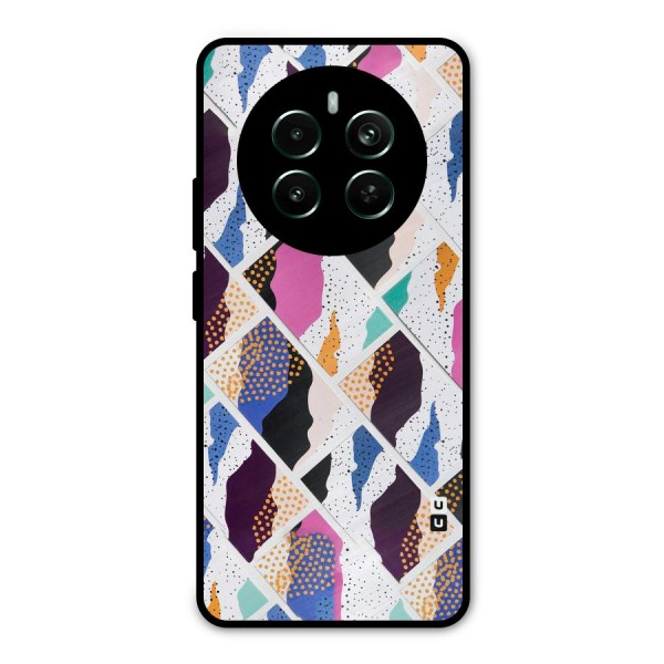 Abstract Polka Metal Back Case for Realme 12 Plus