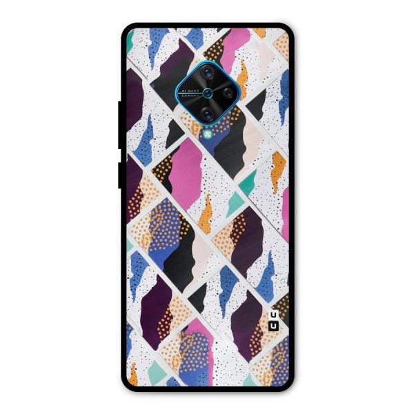 Abstract Polka Metal Back Case for Vivo S1 Pro