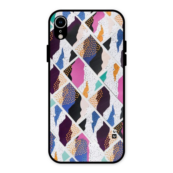 Abstract Polka Metal Back Case for iPhone XR