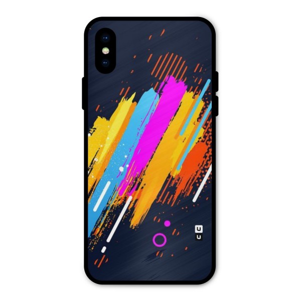 Abstract Shades Metal Back Case for iPhone X