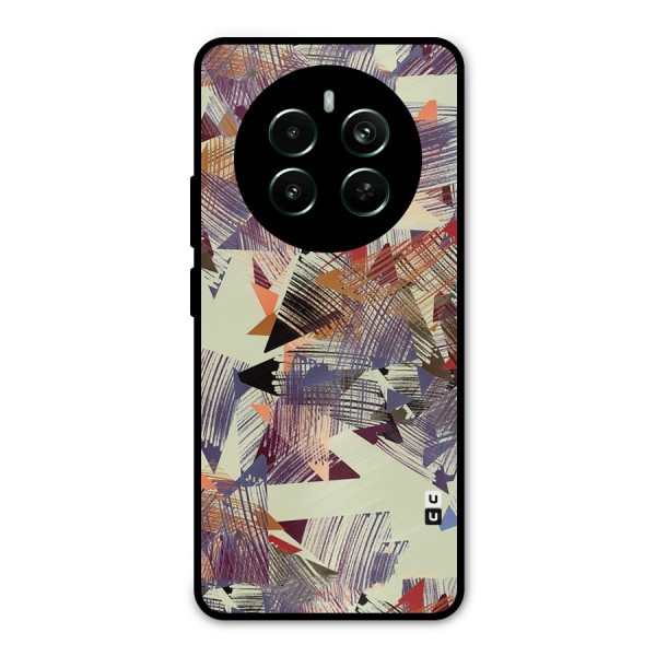 Abstract Sketch Metal Back Case for Realme 12 Plus