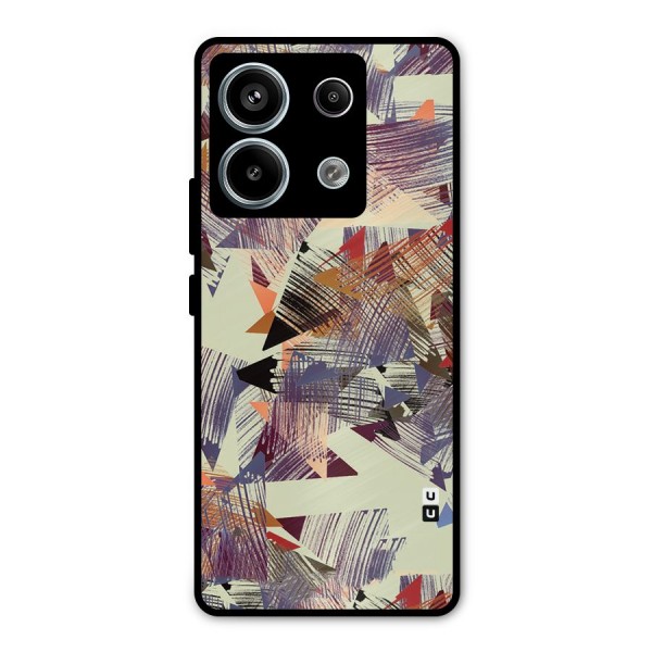 Abstract Sketch Metal Back Case for Redmi Note 13 Pro 5G