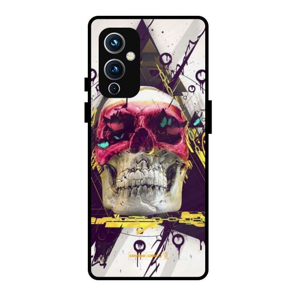Abstract Skull Metal Back Case for OnePlus 9