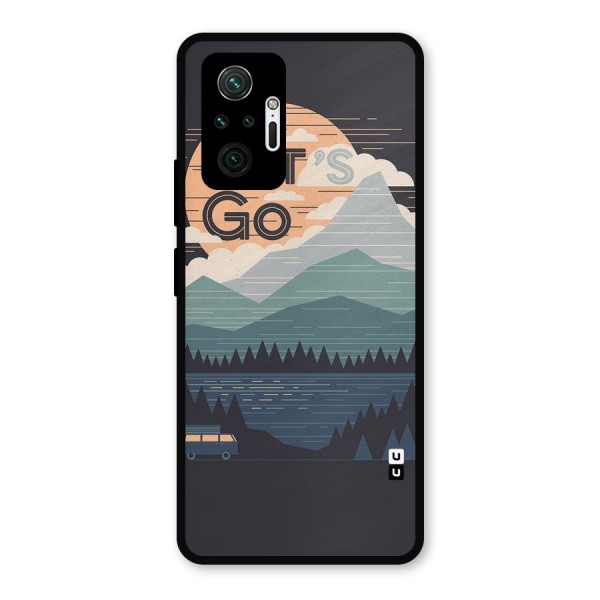 Abstract Travel Metal Back Case for Redmi Note 10 Pro