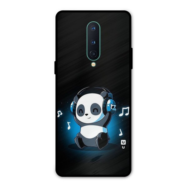 Adorable Panda Enjoying Music Metal Back Case for OnePlus 8