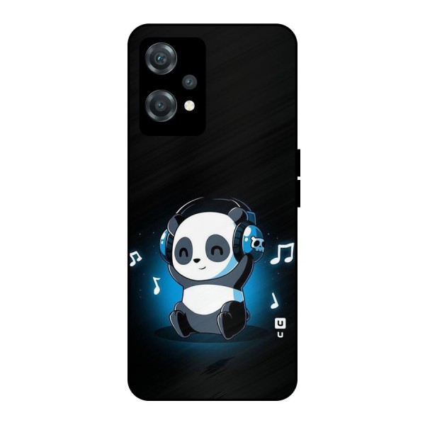 Adorable Panda Enjoying Music Metal Back Case for OnePlus Nord CE 2 Lite 5G
