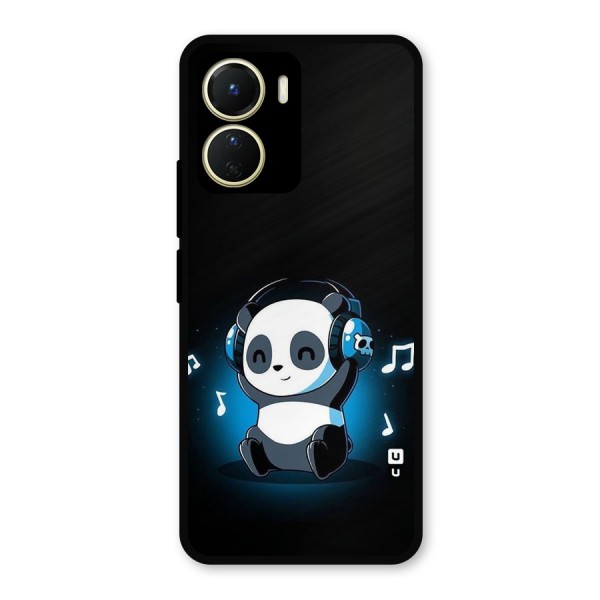Adorable Panda Enjoying Music Metal Back Case for Vivo T2x