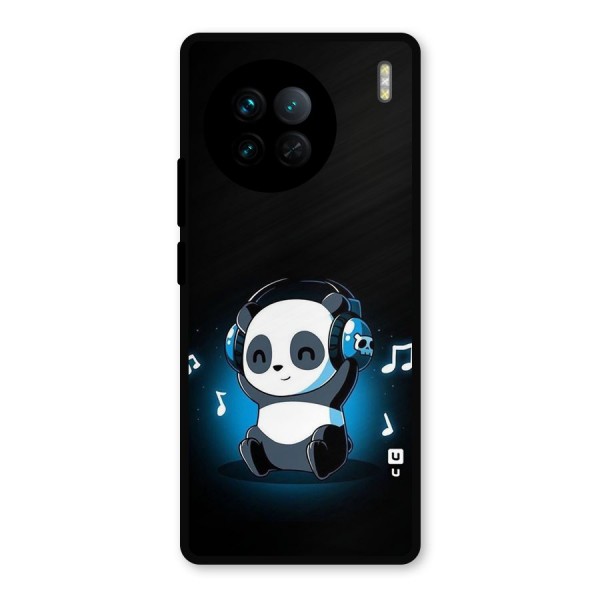 Adorable Panda Enjoying Music Metal Back Case for Vivo X90