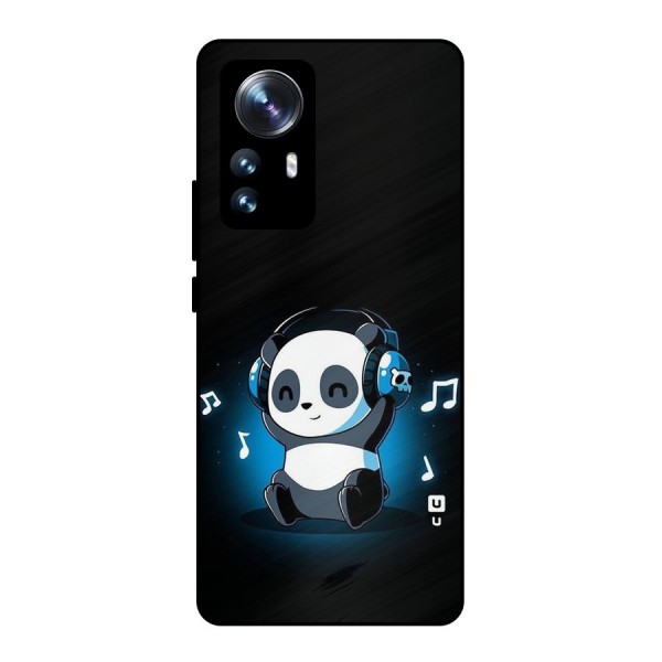 Adorable Panda Enjoying Music Metal Back Case for Xiaomi 12 Pro