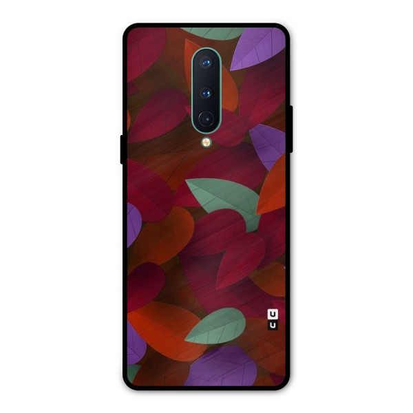 Aesthetic Colorful Leaves Metal Back Case for OnePlus 8