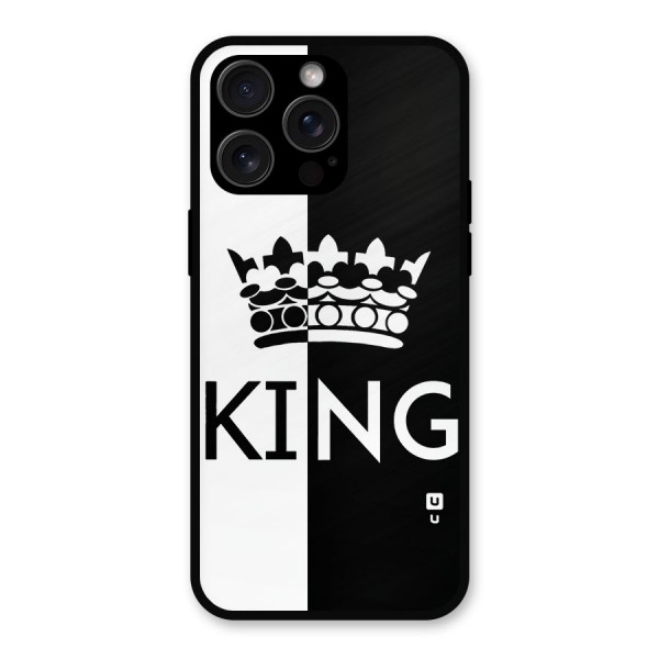 Aesthetic Crown King Metal Back Case for iPhone 15 Pro Max