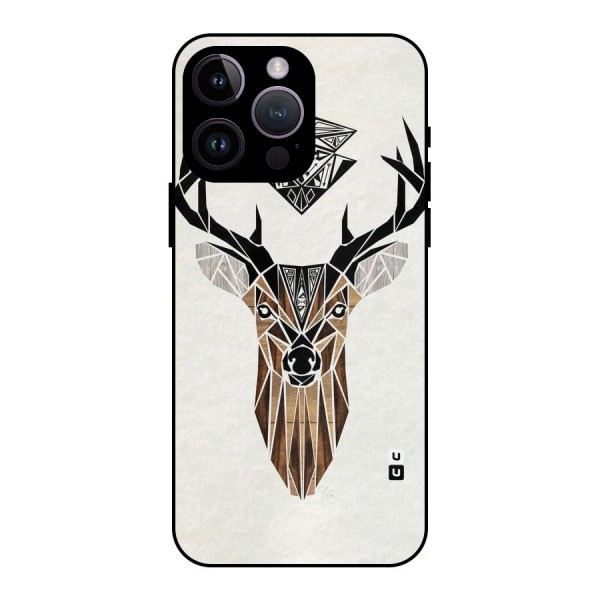 Aesthetic Deer Design Metal Back Case for iPhone 14 Pro Max