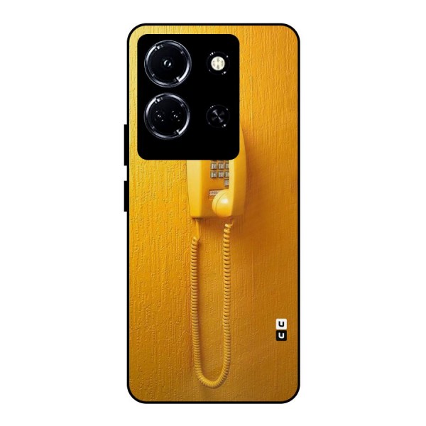 Aesthetic Yellow Telephone Metal Back Case for Infinix Note 30 5G