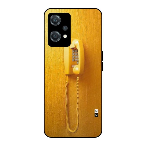 Aesthetic Yellow Telephone Metal Back Case for OnePlus Nord CE 2 Lite 5G